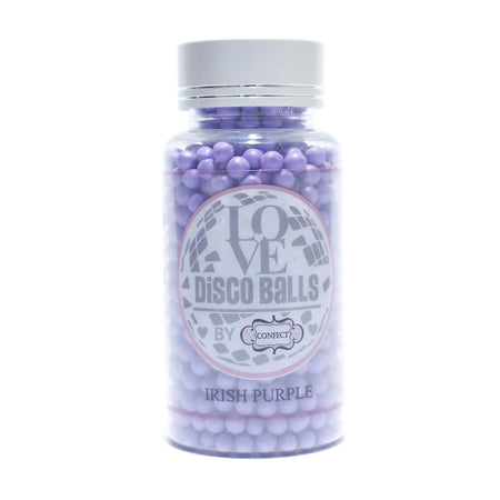 Confect Irish Purple Disco Balls Sprinkles 6 MM