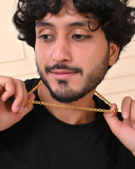 Jewels Nest Golden Rope-Link Chain for Men & Women – Trendy & Timeless