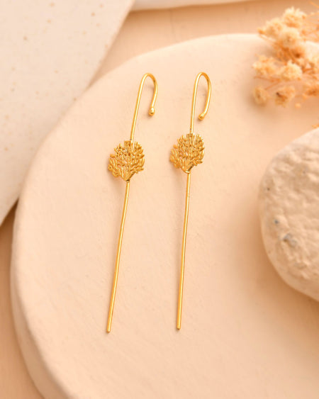 Jewels Nest Gold Tone Ear Cuff Earrings, Dual Disc Ear Cuff Women, Modern Ear Cuff Jewellery