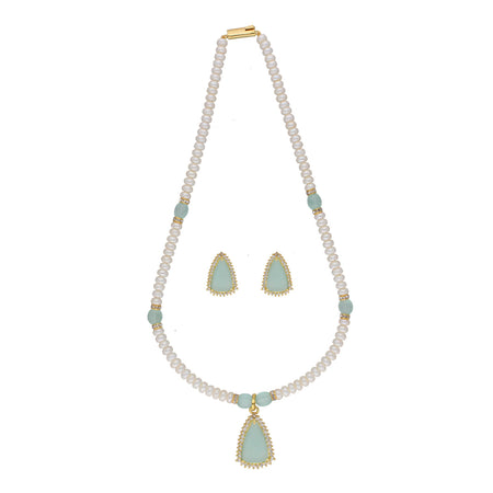 J Pearls Cancala 1 Line Button Pearl Set - Real Pearl Jewelry