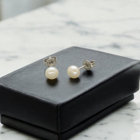 J Pearls Luxe 925 Silver Stud Earrings