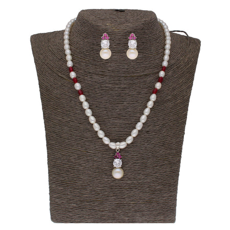 J Pearls Trendy Pearl Pendant Set - Real Pearl Jewelry