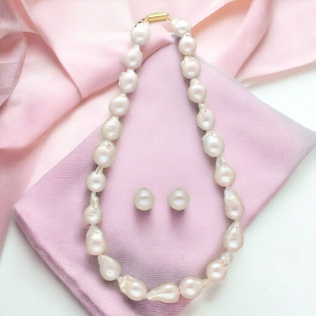 J Pearls Ehani 1 Line Baroque Pearl Necklaces