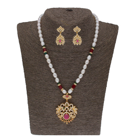 J Pearls Bahgvanti 1 Line Pearl Sets - Real Pearl Jewelry