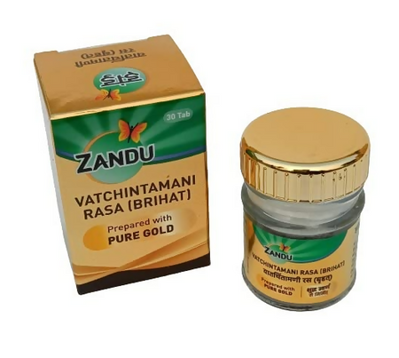 Zandu Vatchintamani Rasa (Brihat) with Gold