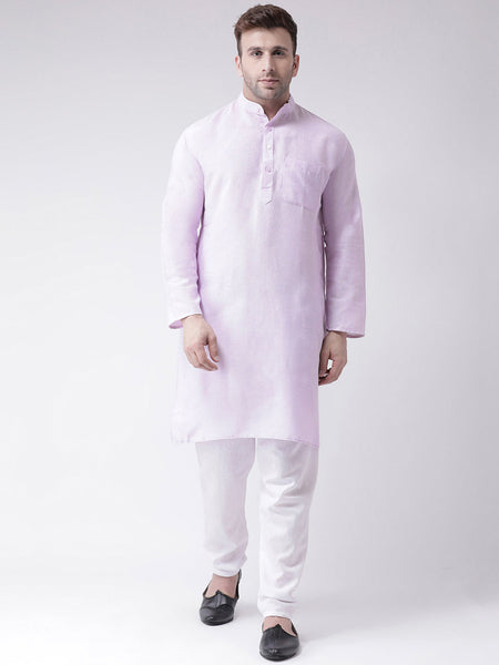 RIAG Purple Men's Ethnic Long Kurta And Pyjama Set