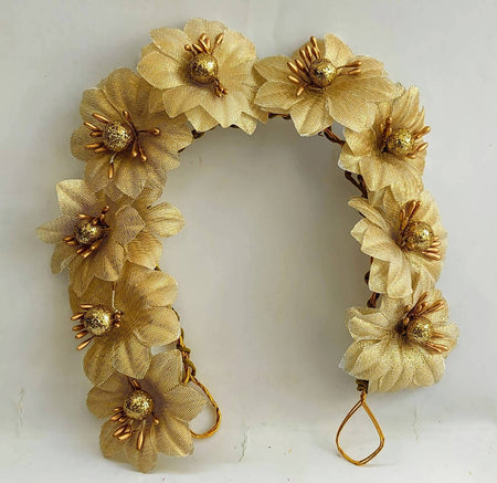 Gold Flower Hair Gajra