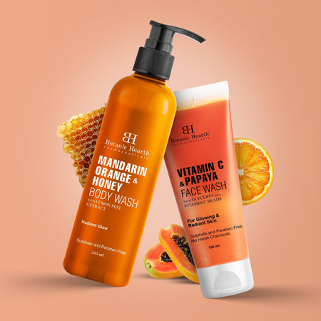 Botanic Hearth Mandarin Orange Bodywash & Papaya Vitamin-E Facewash