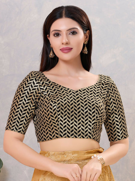 Joban Fashion Women Silk Wine Stitched Blouse