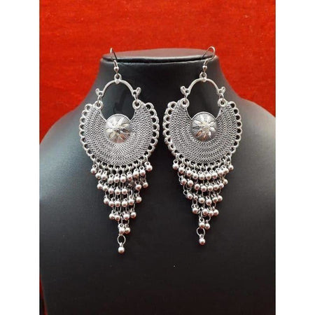 MS Fashion India Half Moon Style Chandbali Earrings With Small Bells