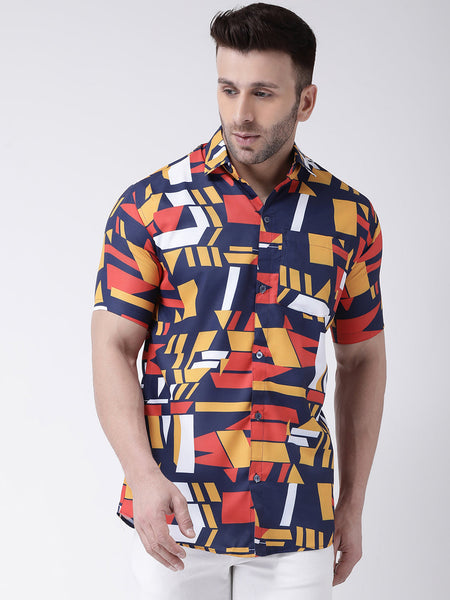 RIAG Multi color Men's Half Sleeves Printed Shirt
