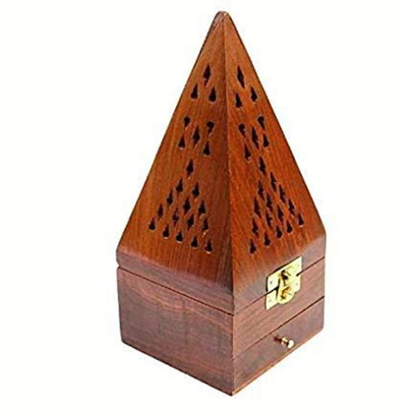 Collectibles India Wooden Incense Stick Pyramid Box