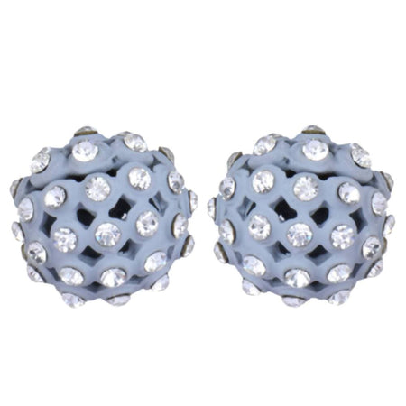 Trendoo Jewelry Gold-Polished Stylish Fancy Grey Studs