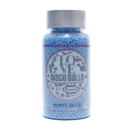 Confect Poppy Blue Disco Balls Sprinkles 6 MM