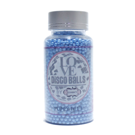 Confect Poppy Blue Disco Balls Sprinkles 3 MM
