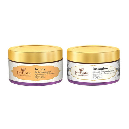 Just Herbs Instant Glow Face Pack + Honey Massage Gel
