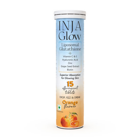 Inja Glow Liposomal Glutathione Drop Fizz & Drink Effervescent Tablets - Orange