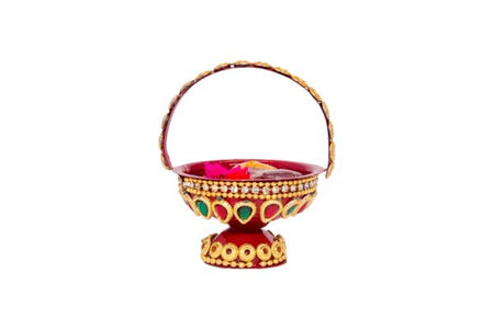 Sri Rudra Decorative Kumkum Haldi Pooja Basket ā Small