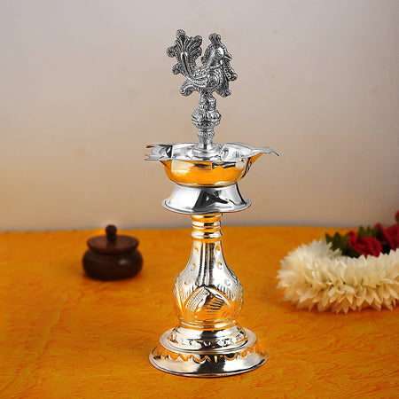 Sri Rudra German Silver Naxi Deepa SR 02522
