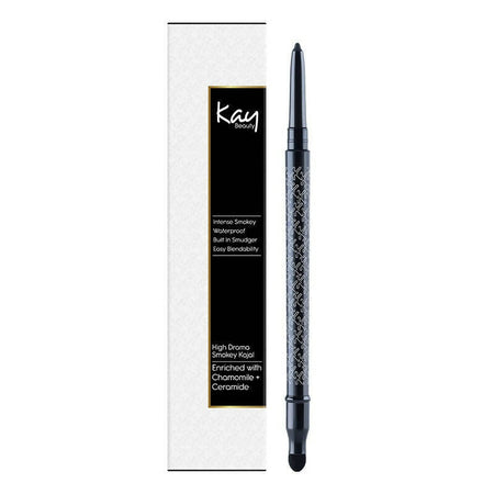 Kay Beauty By Katrina Kaif Waterproof Smokey Kajal with Smudger - Raven Hue