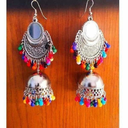 MS Fashion India Muskan Fancy Oxidized Multi color Beaded Earrings