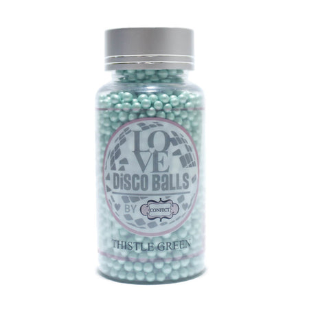 Confect Thistle Green Disco Balls Sprinkles 5 MM