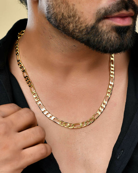 VOJ Gold-Polished Designer Chain For Men