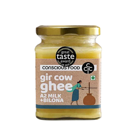 Conscious Food A2 Gir Cow Ghee (Bilona Preparation) | 100% Gir Cow Ghee | Homemade & Organic Ghee