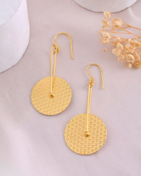 VOJ Gold-Polished Anti Tarnish Classic Stud Earrings