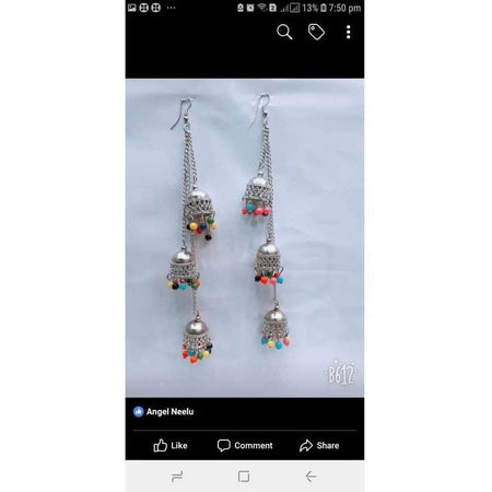 MS Fashion India Latest Kashmiri Triple Jhumki Alloy Jhumki Earrings