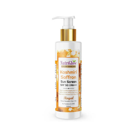 NutriGlow Luxury Skincare Kashmiri Saffron Sunscreen Serum 50 PA+++