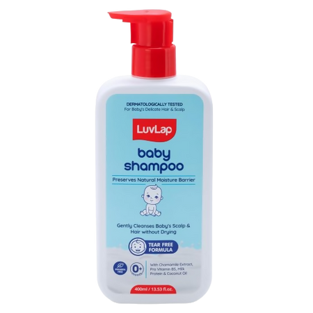 LuvLap Milky Soft Baby Shampoo with Milk Protein, Vitamin E & Coconut Oil, Shea Butter & Chamomile