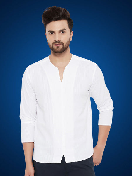 Even Apparels Men's Pure Cotton White Kurta