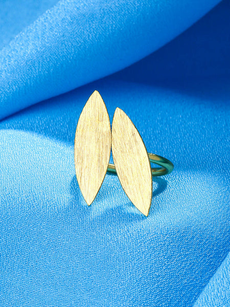 NVR Women's Western Gold-Polished Ajustable Finger Ring