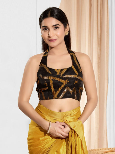 Joban Fashion Mustard Cotton Padded Blouse With Square Neck Sleeveless