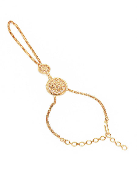 Golden Haathphool (Gold) - Ruby Raang