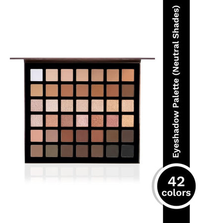 PAC Studio Prism Eyeshadow Palette X42 Neutrals - High Impact Mattes Pearls & Shimmers, Blendable Formula