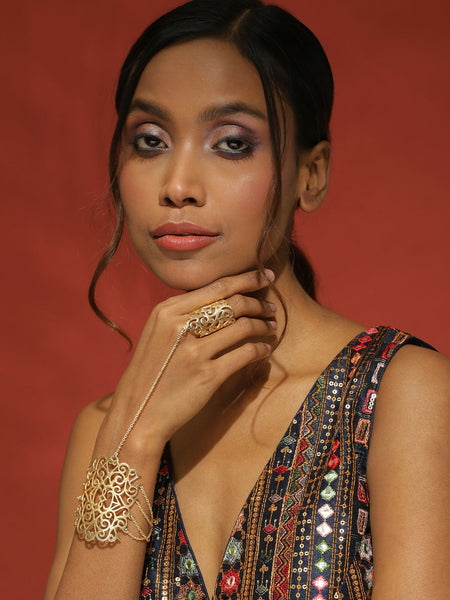 Filigree Hand Harness- Ruby Raang