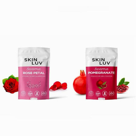 SkinLuv Swarna Rose Petals Powder And Pomegranate Powder Combo