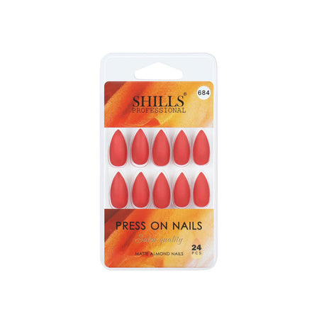 Shills Professional Reusable Press On Nails Sharp Almond - SPN684