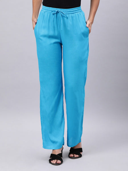 Souchii Blue Liva Ethnic Palazzos