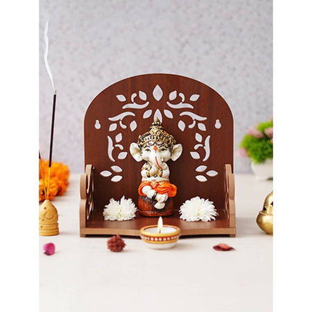 eCraftIndia Brown Design Wooden Temple