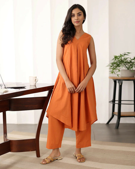 Aayaa Designer Pure Cotton 2 Piece Set Kurti & Set