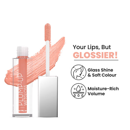 Swiss Beauty Plump Up Wet Lip Gloss For Glossy And Fuller Lips - 3 Kinde Naked