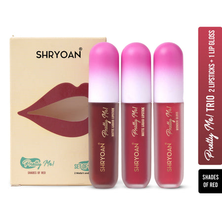 Shryoan Pretty Me! Liquid Matte Lipsticks & Lip Gloss - Red