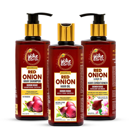 The Indie Earth Advanced Red Onion Hair Care Trio