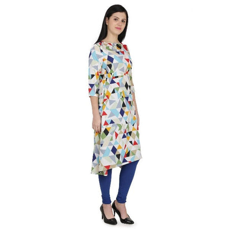 Kanoor Women's Multicolour A line kurti