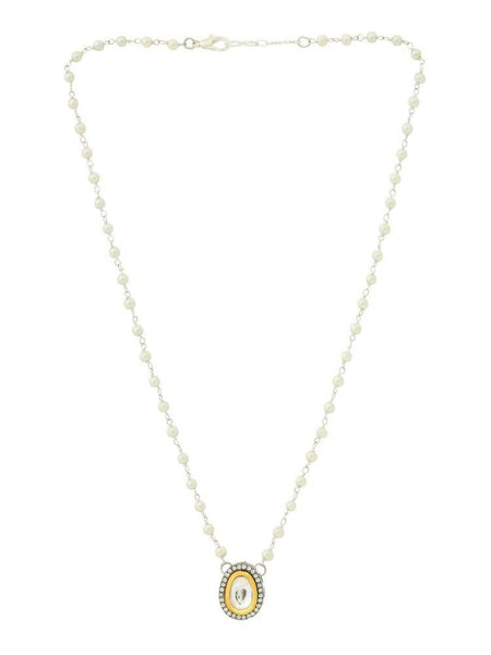 Beaded Kundan Necklace - Ruby Raang