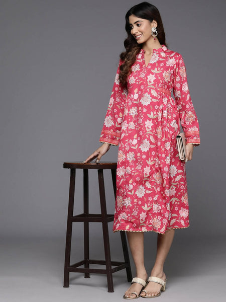 Ahalyaa Women's Traditional wear Dress - Pink