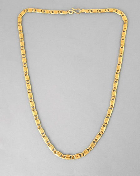 VOJ Gold-Polished Statement Chain